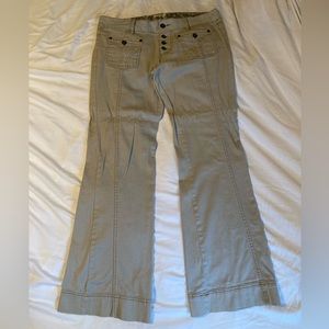 Jezebell Khaki Pants Low Rise Wide Leg